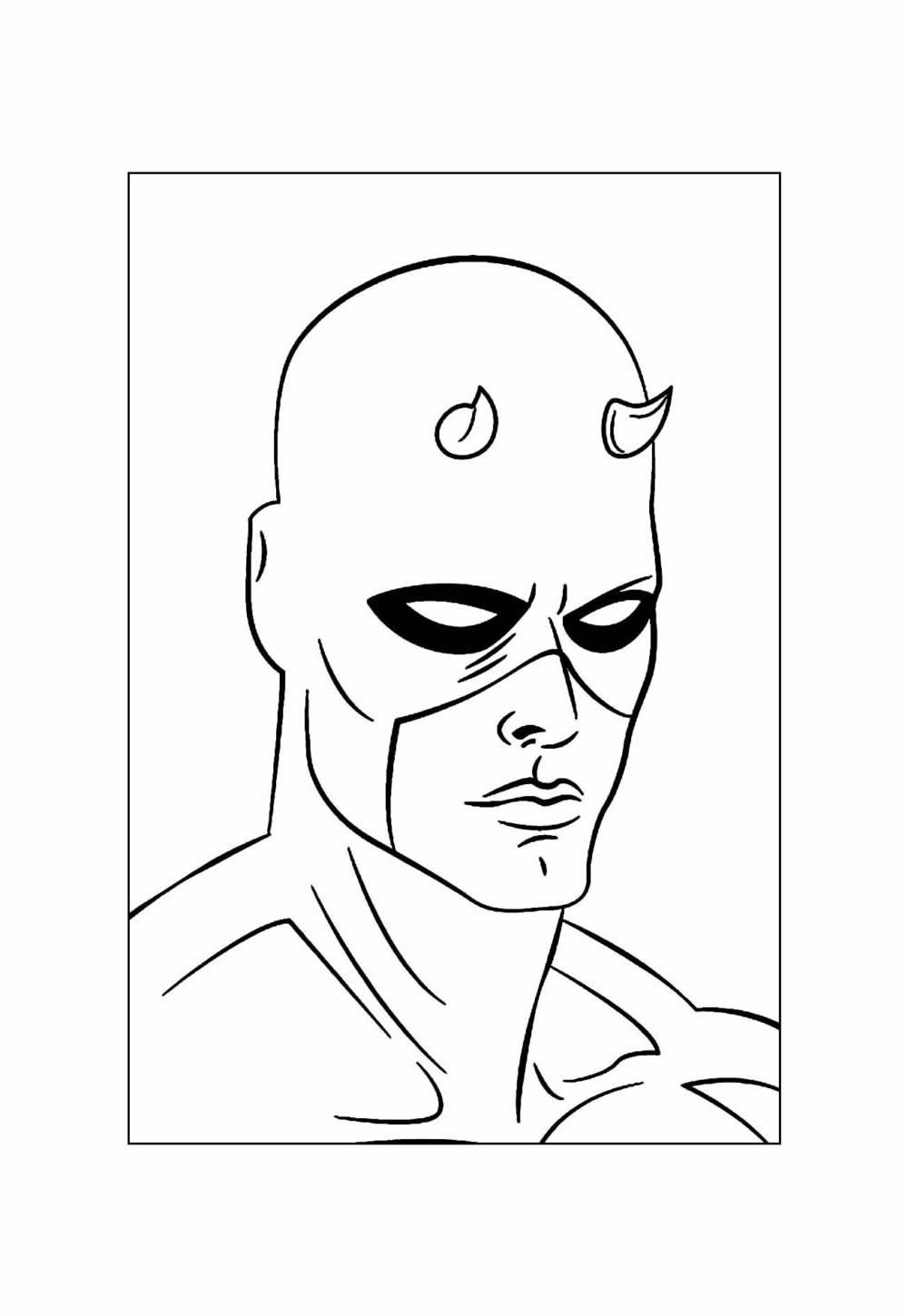 Desenho do Demolidor para pintar