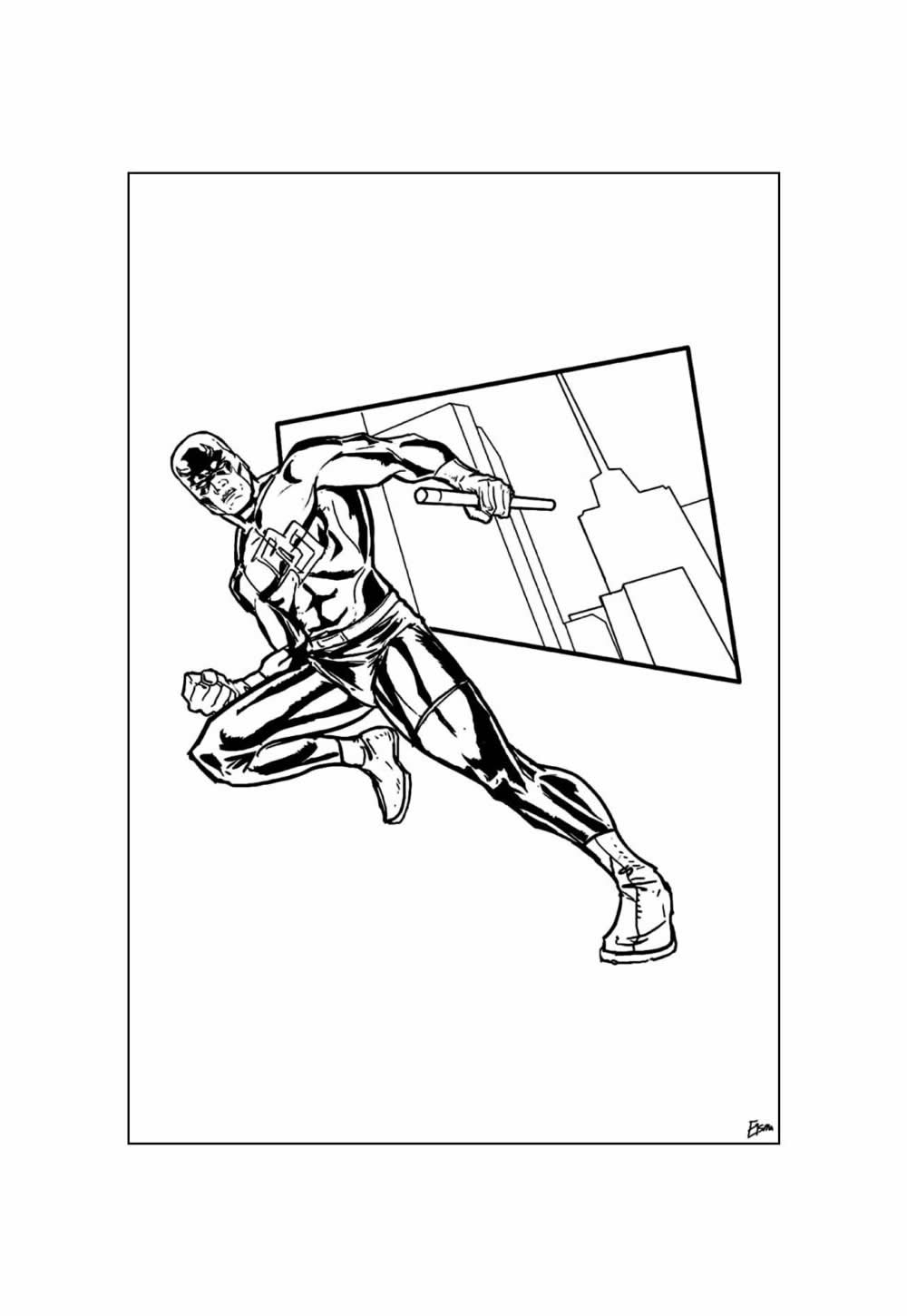Demolidor para colorir