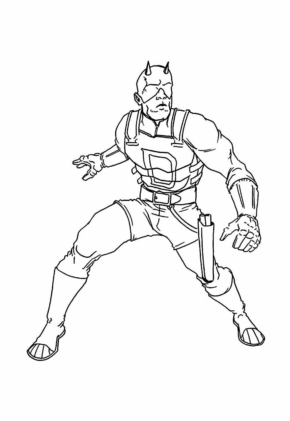 Desenho do Demolidor para pintar