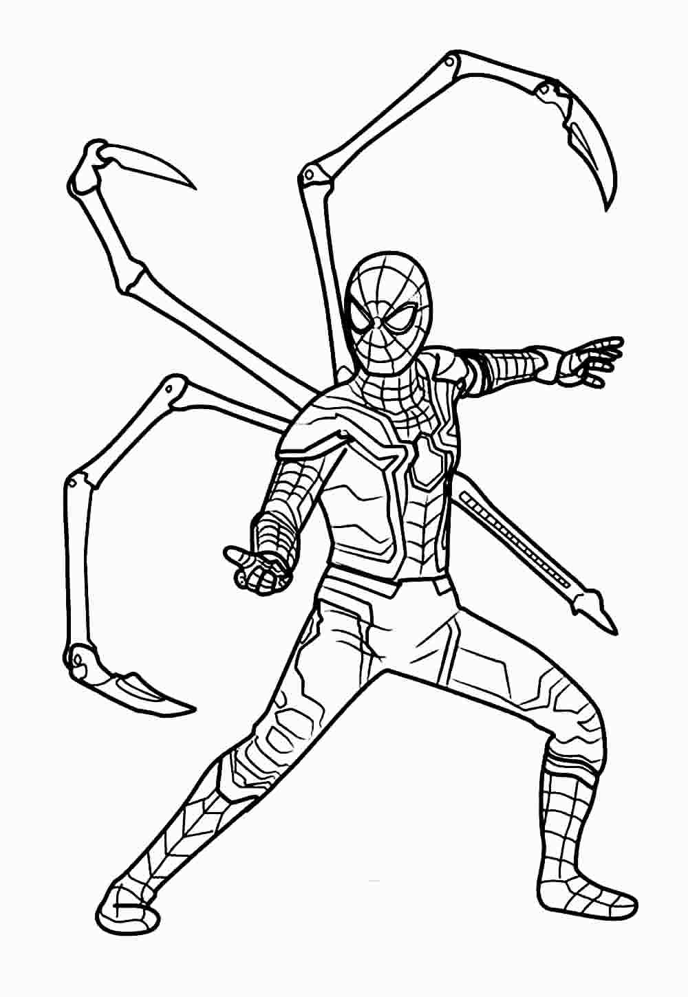 Máscara do Homem Aranha para Colorir - Desenho para Colorir