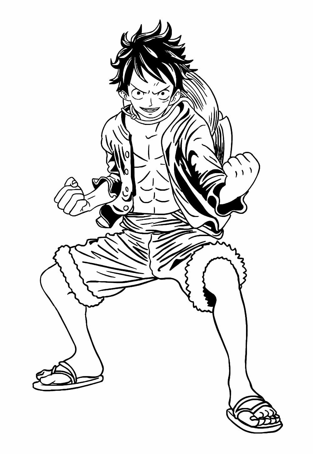 Desenho do Luffy para colorir