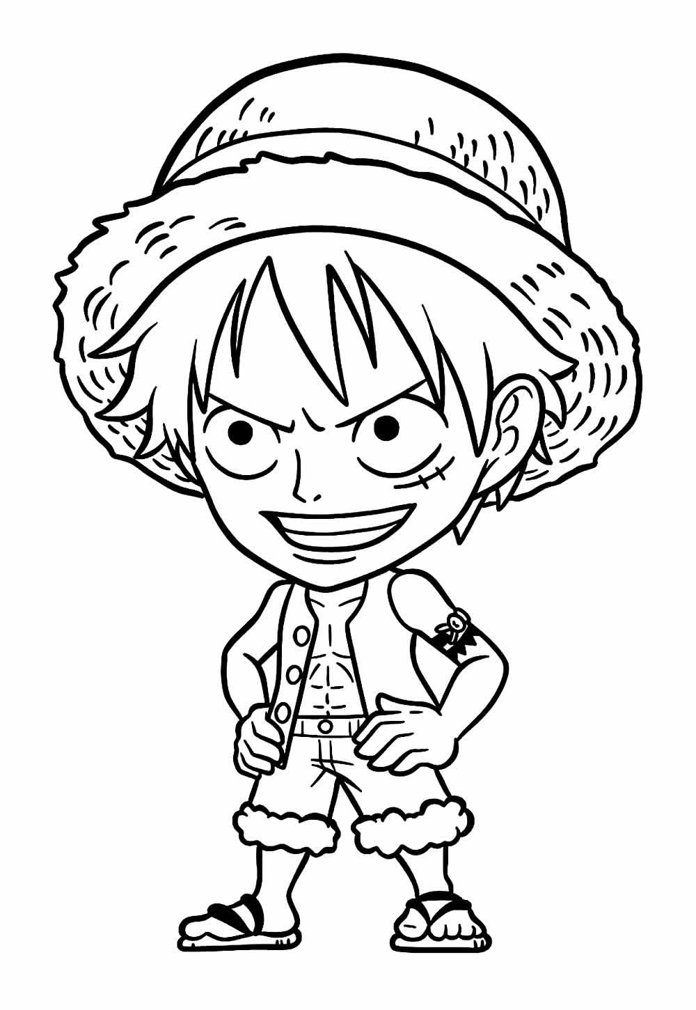Desenho Luffy Colorir