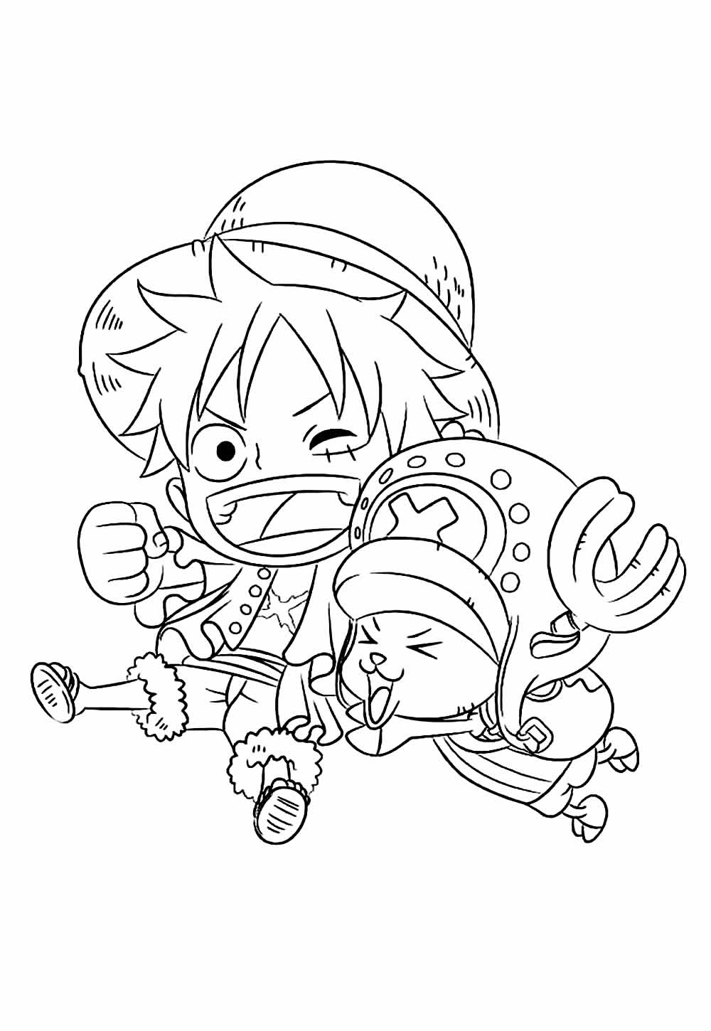 Desenho do One Piece para colorir