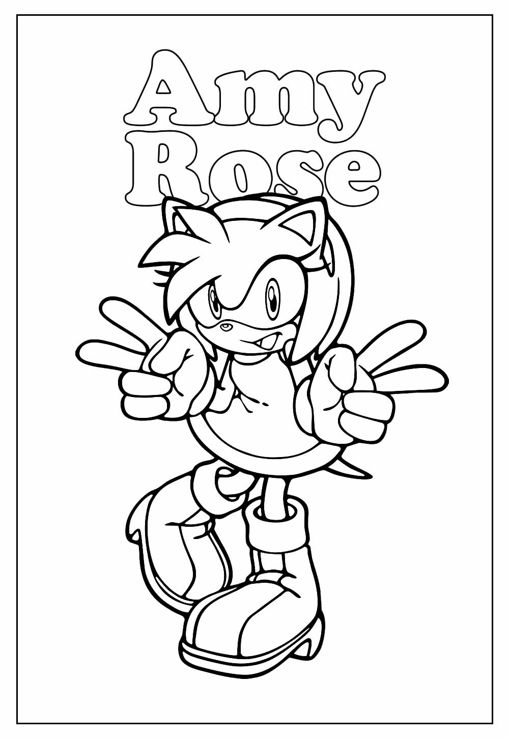 Desenho de Amy Rose para colorir - Tudodesenhos