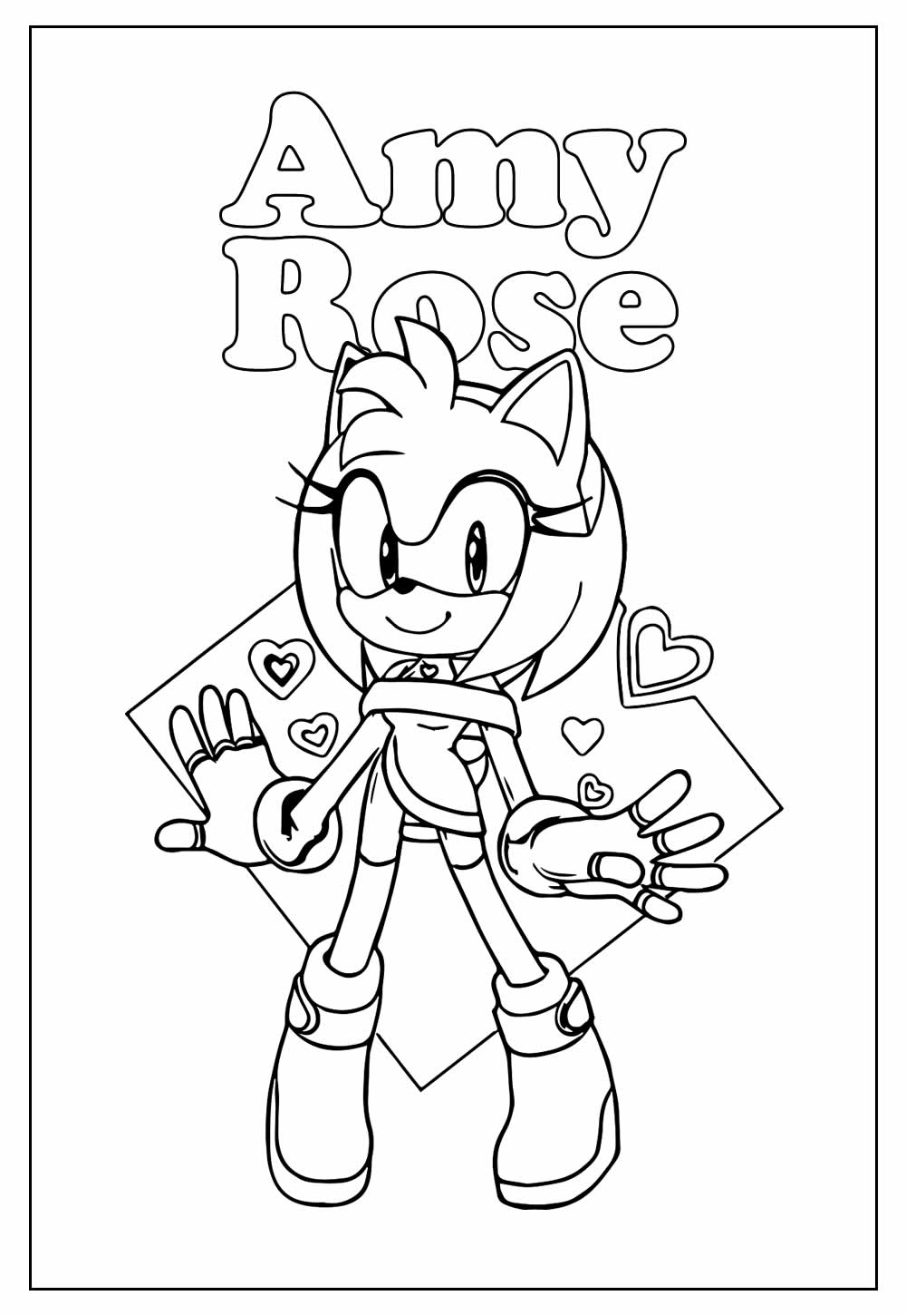 Desenhos de Amy Rose para colorir  WONDER DAY — Desenhos para colorir para  crianças e adultos