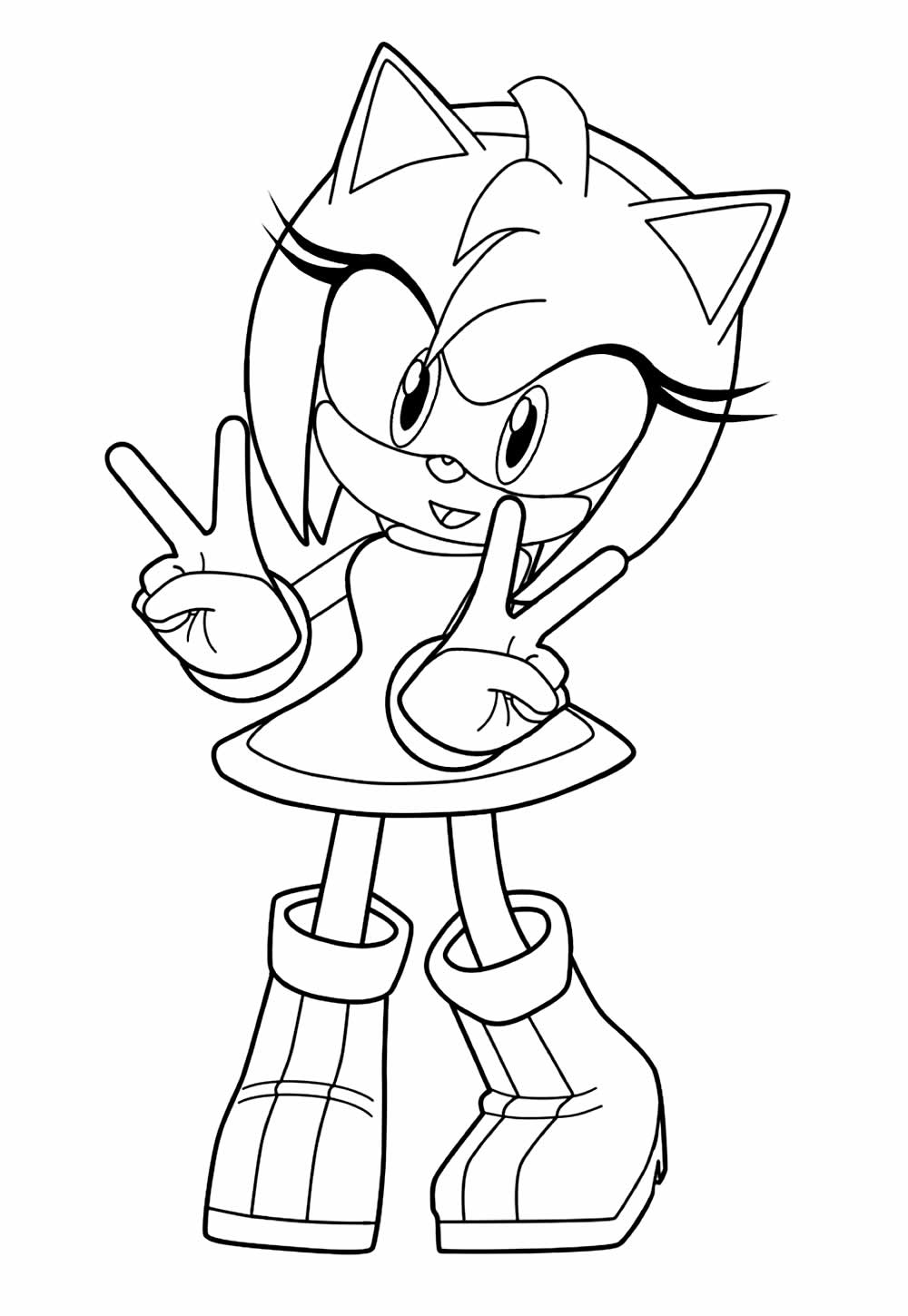 Desenho e Imagem Amy Rose Martelo para Colorir e Imprimir Grátis para  Adultos e Crianças 