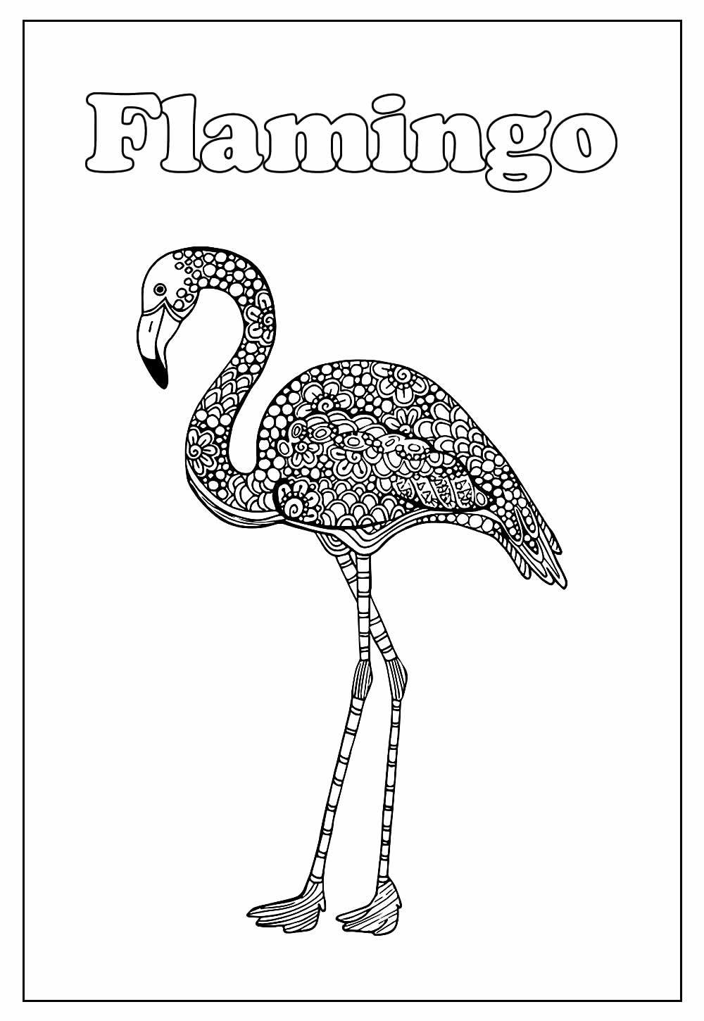 Desenho de Flamingo para colorir