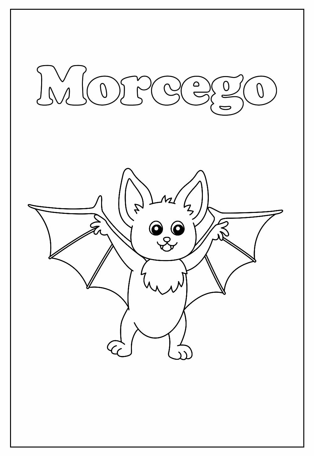 Desenho de Morcego para colorir