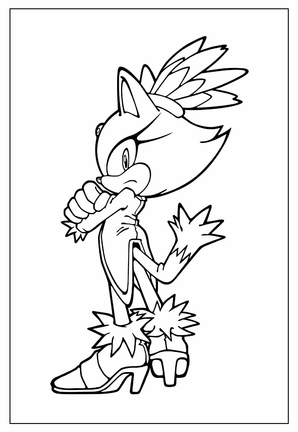 Desenhos do Sonic para colorir - Blaze the Cat
