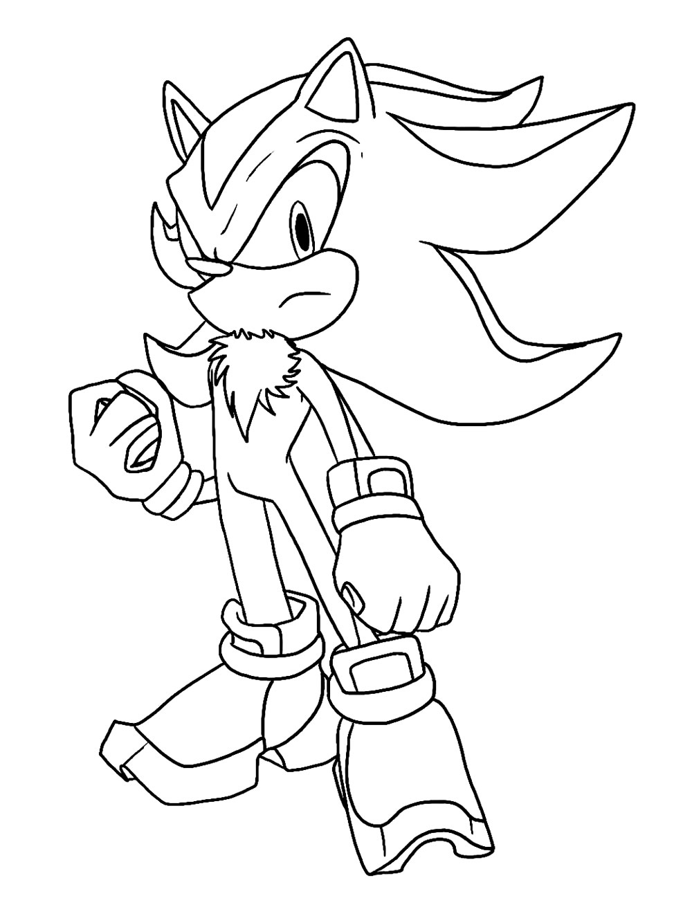 Desenho de Shadow the Hedgehog para colorir