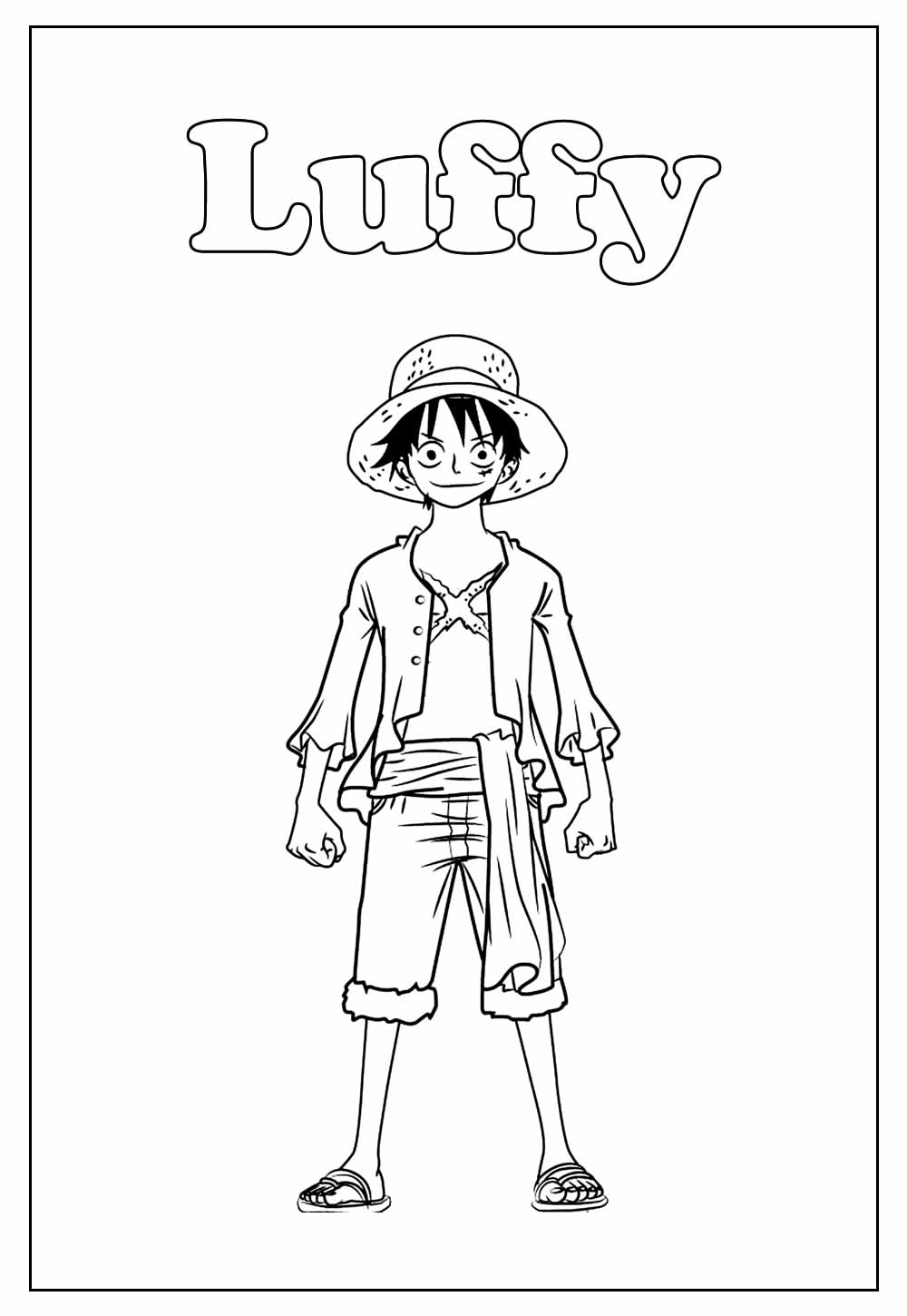 Desenho de Monkey D. Luffy para Colorir - Colorir.com