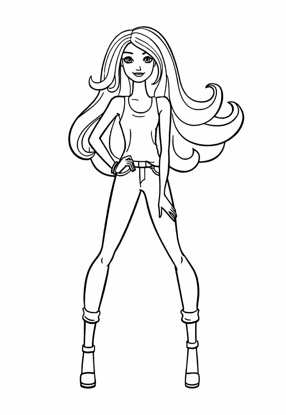Desenho da Barbie para pintar