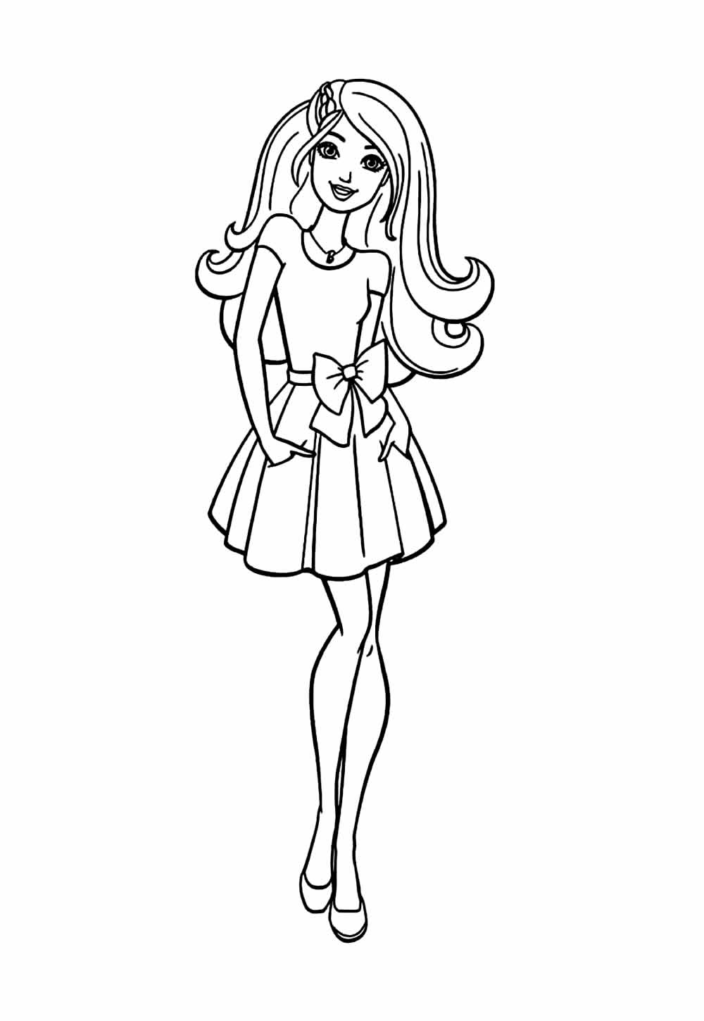 Desenho da Barbie para colorir