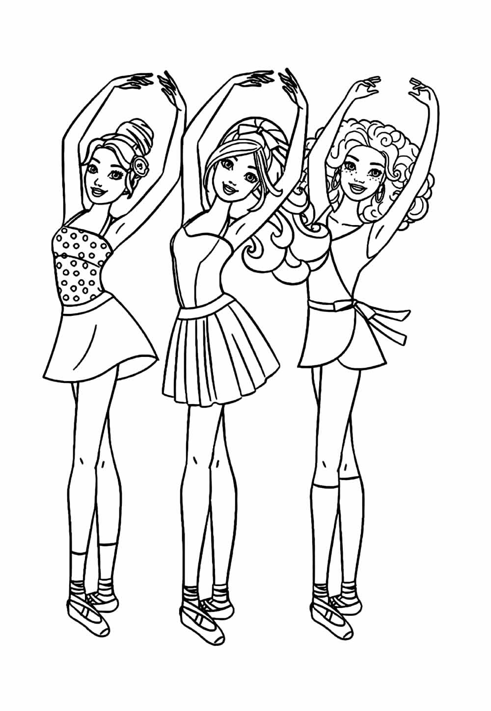 Desenho da Barbie para colorir