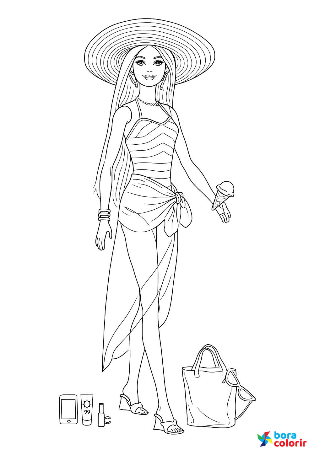 Barbie com Roupa de Banho