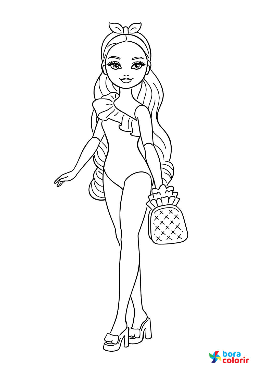 Barbie com Estilo Fashion para colorir