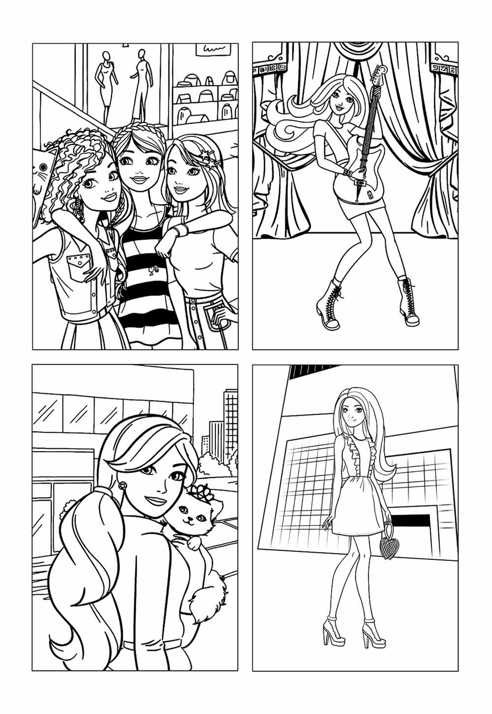 Desenho para colorir da Barbie