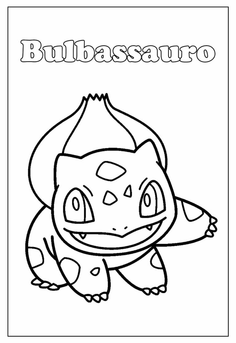 Desenhos do Bulbassauro para colorir - Bora Colorir