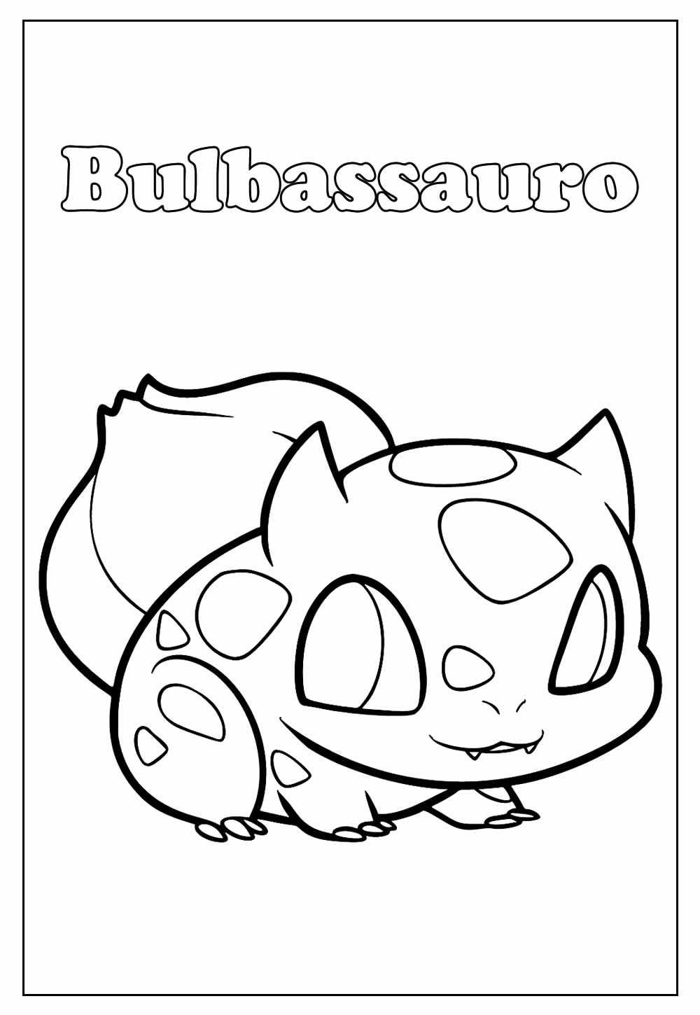 Bulbassauro para colorir - Desenho Educativo