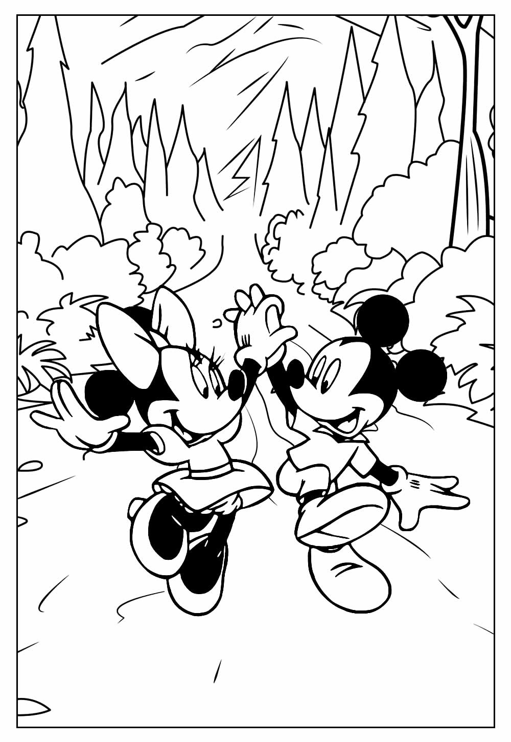 Mickey e Minnie para colorir