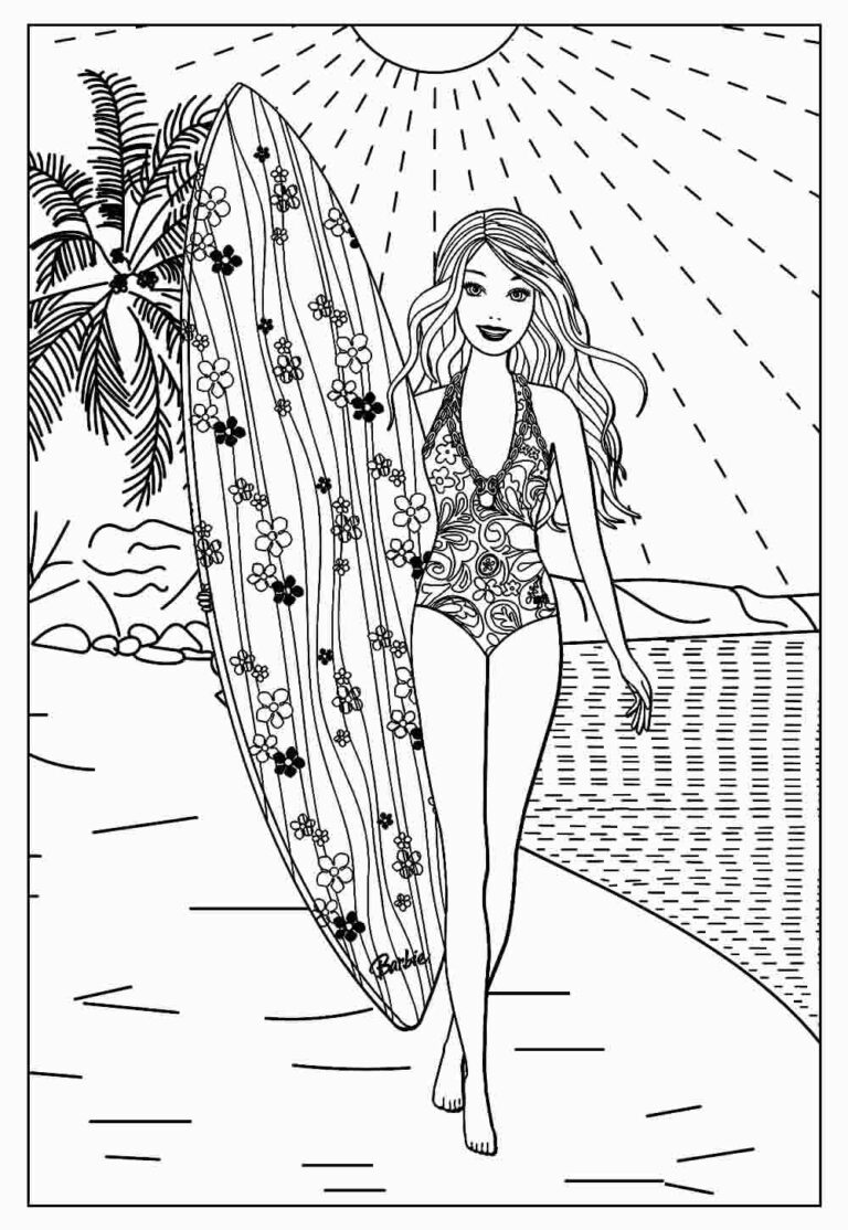 Desenhos Da Barbie Surfista Para Colorir Bora Colorir 3038