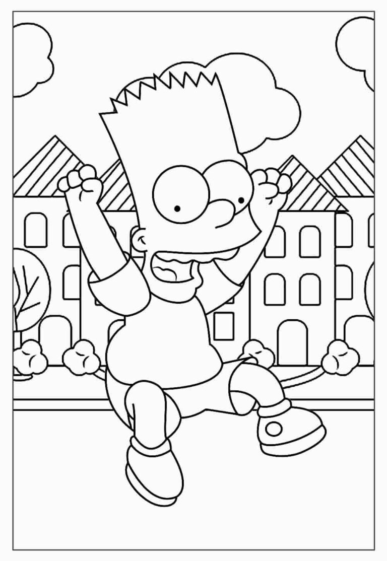 Desenhos do Bart Simpson para colorir - Bora Colorir