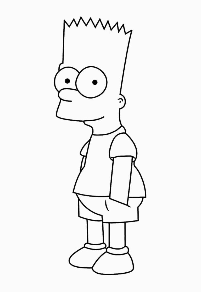 Desenhos do Bart Simpson para colorir - Bora Colorir