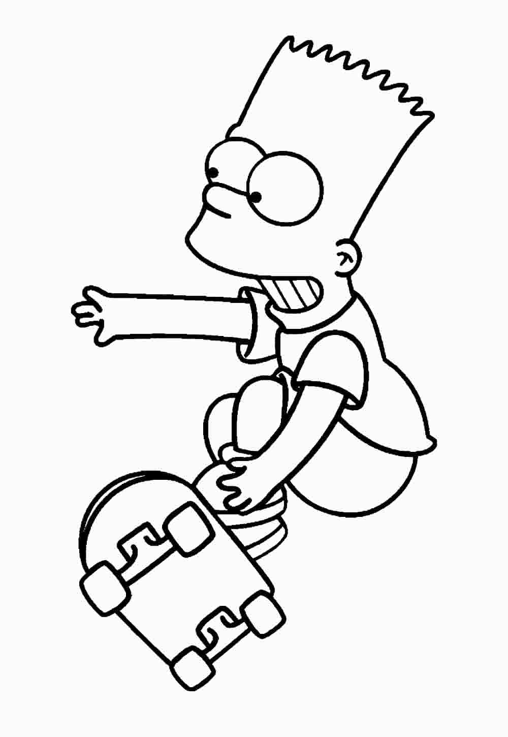 Desenhos de Bart Simpson para colorir