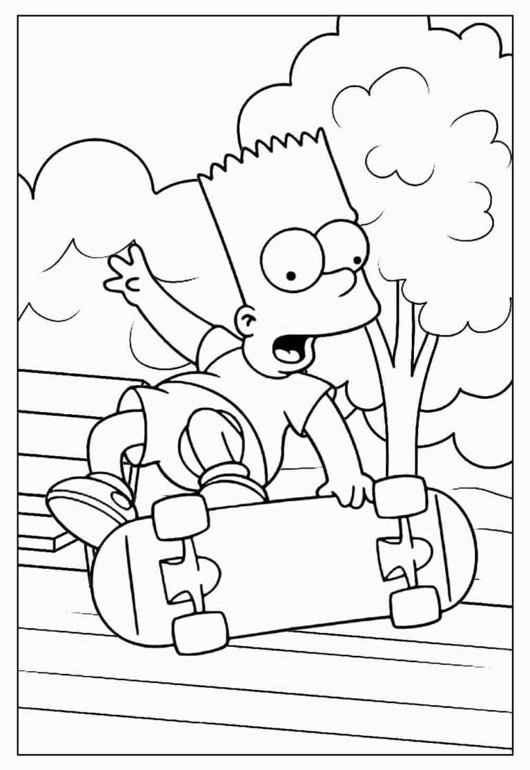 Desenhos Do Bart Simpson Para Colorir Bora Colorir