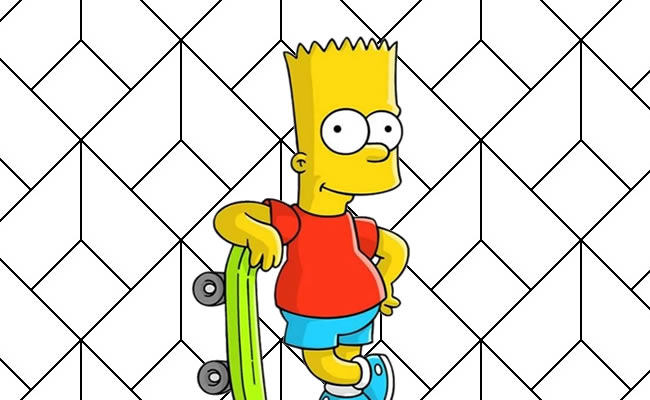 Desenhos de Bart Simpson para colorir