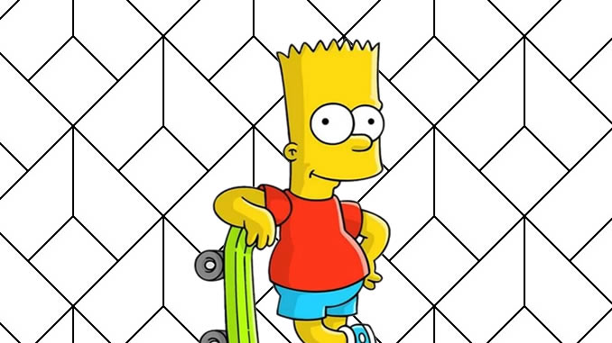 Desenhos de Bart Simpson para pintar