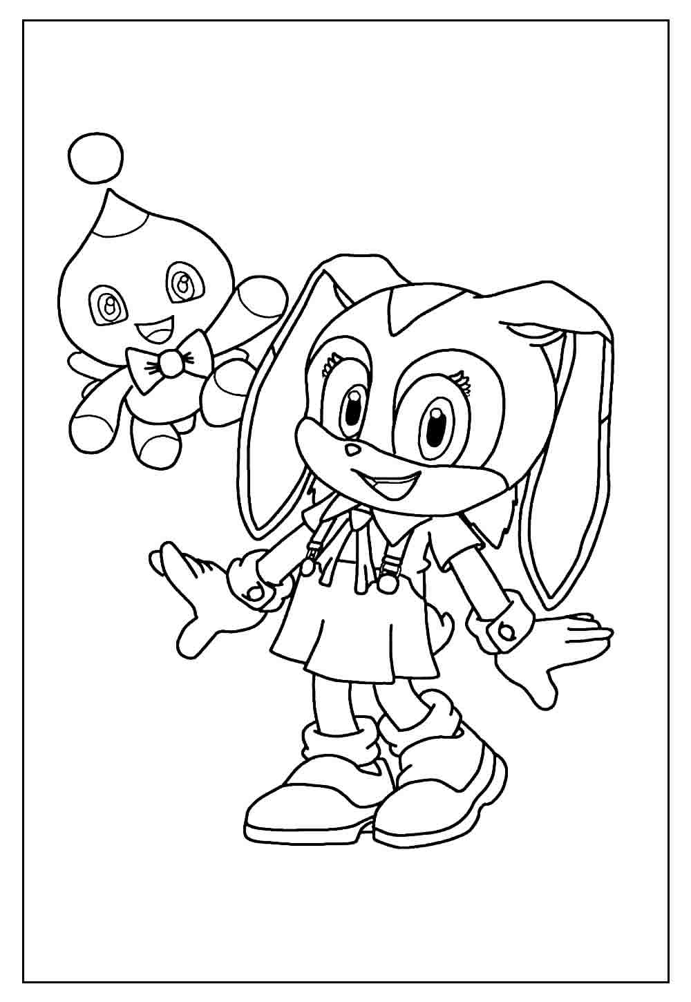 Cream the Rabbit para colorir - Desenho para pintar