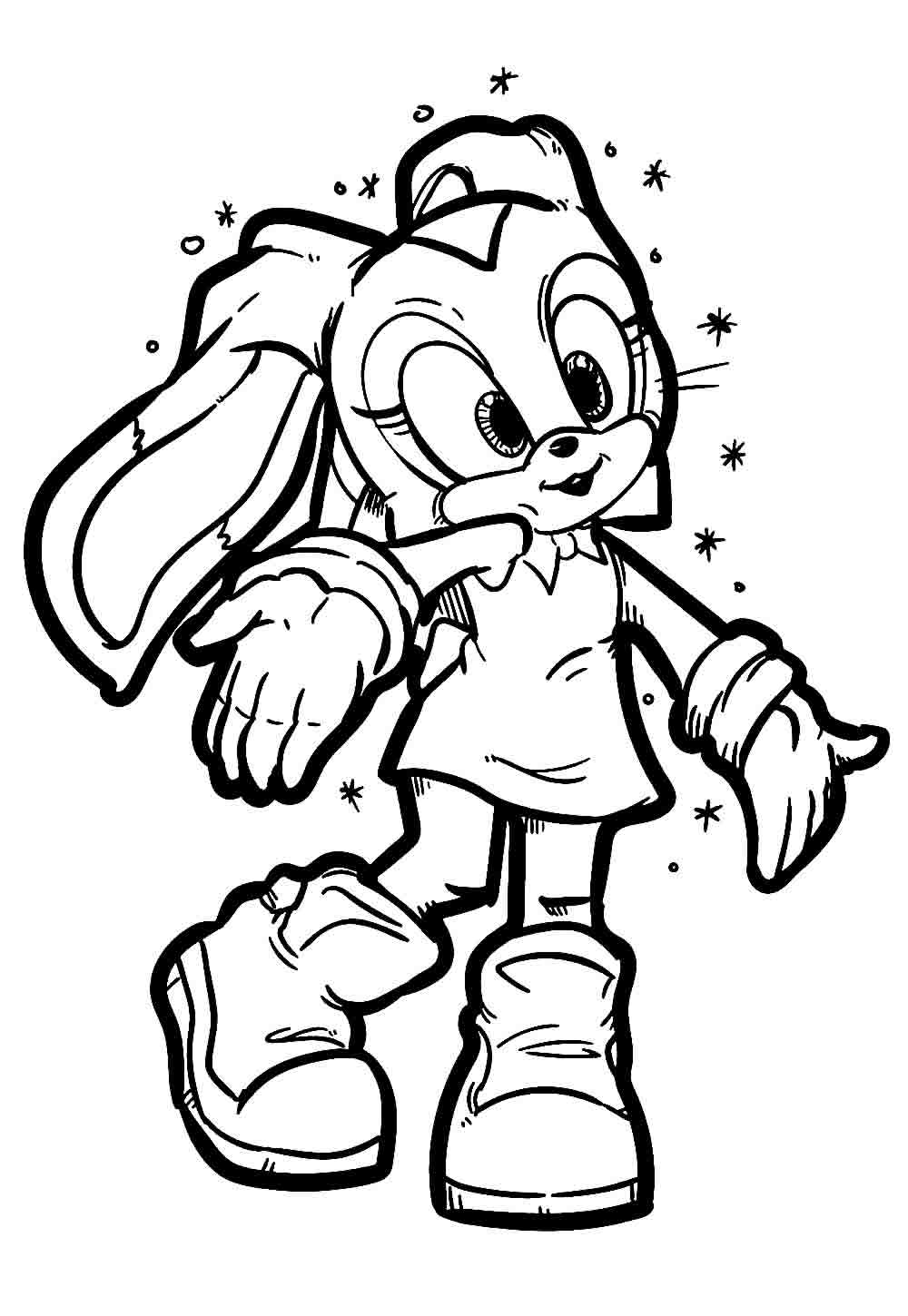 Cream the Rabbit para colorir - Desenho