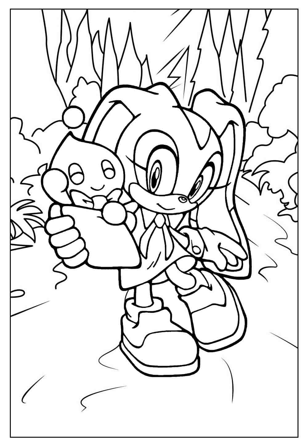 Desenho de Cream the Rabbit para colorir