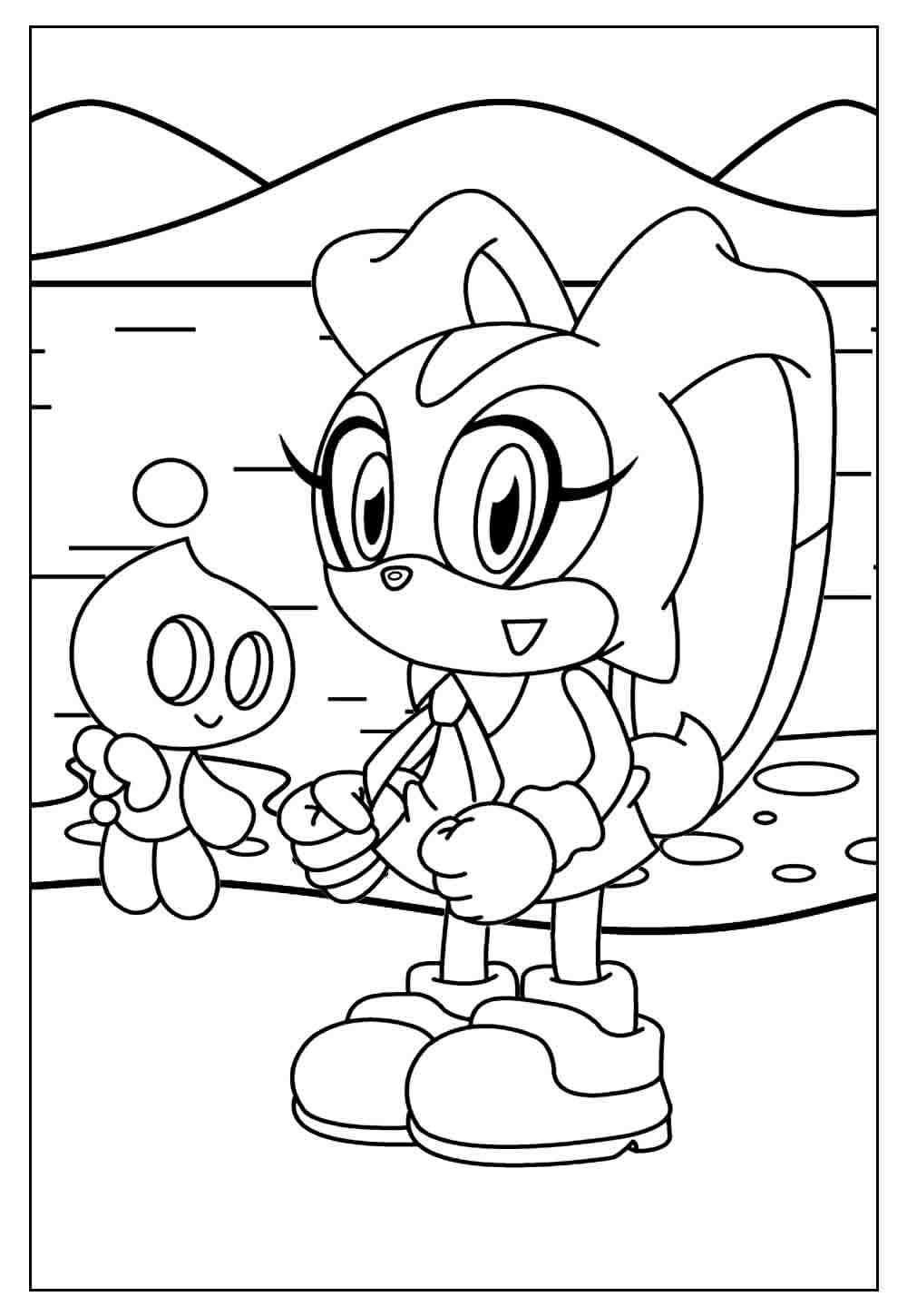 Desenho de Cream the Rabbit para colorir