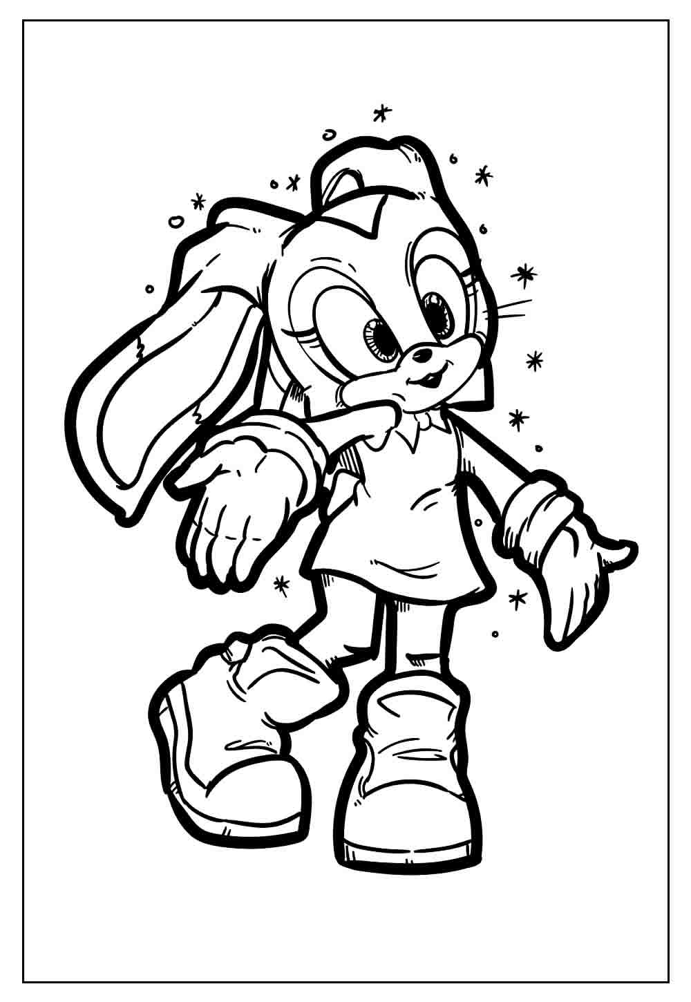 Desenho de Cream the Rabbit para colorir