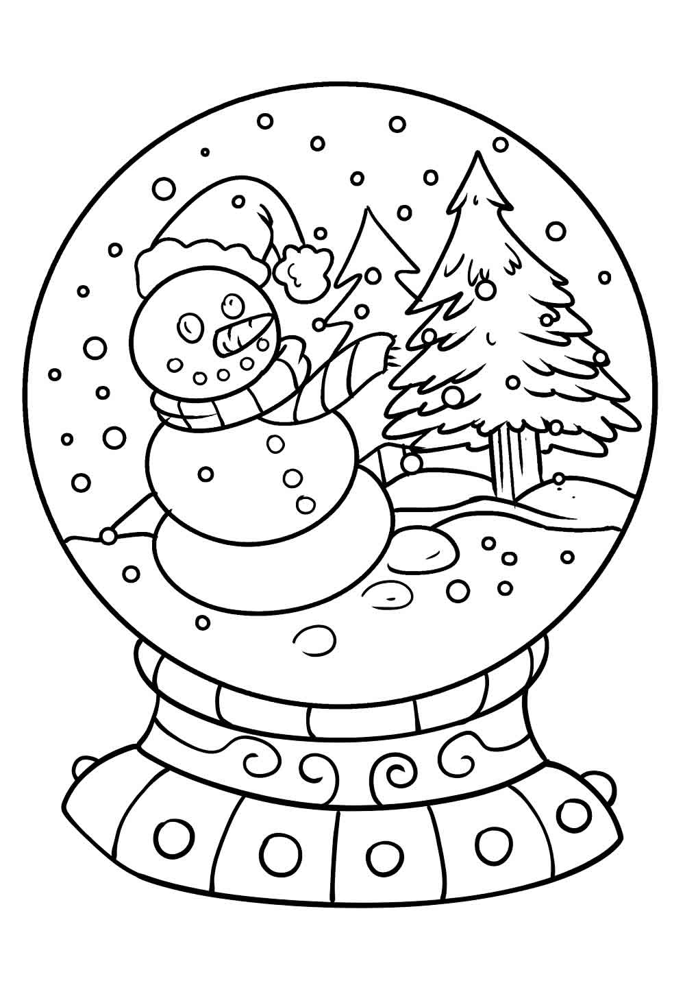 Desenho de Globo de Neve para colorir