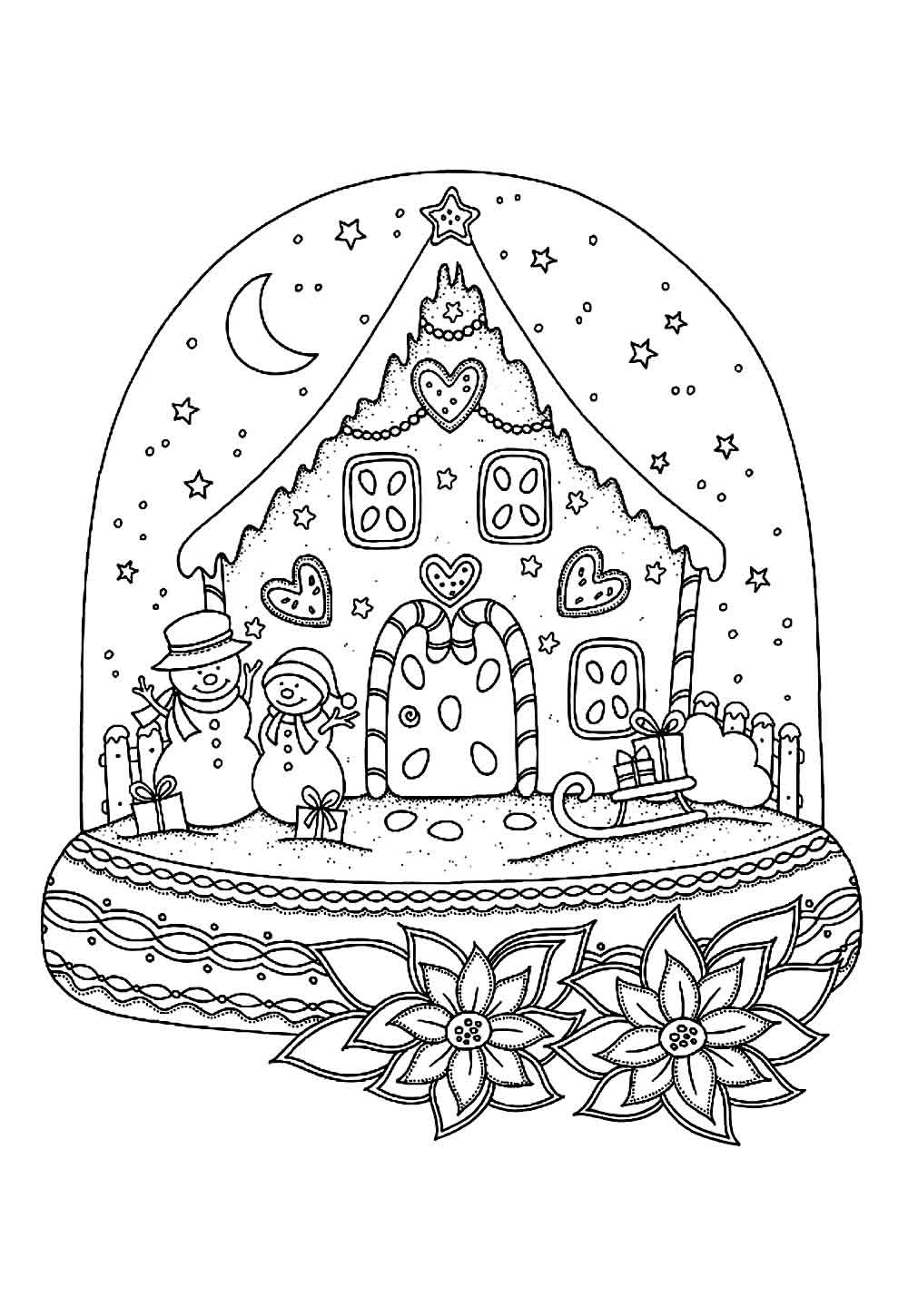 Desenho de Globo de Neve para colorir