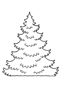 Desenhos de Pinheiros de Natal para colorir - Bora Colorir