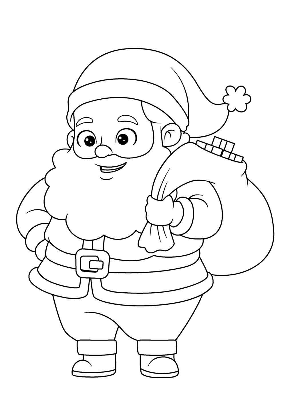 Desenho de Papai Noel para colorir