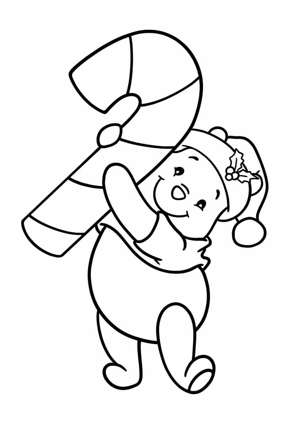 Desenho Ursinho Pooh - Natal