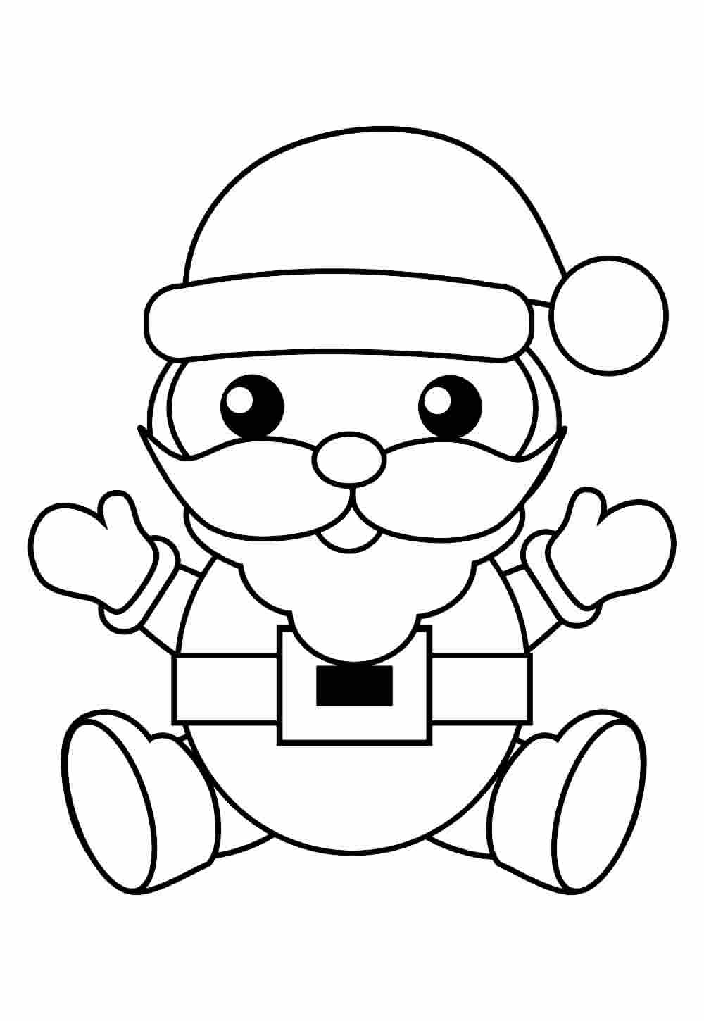 Desenho de Papai Noel para colorir