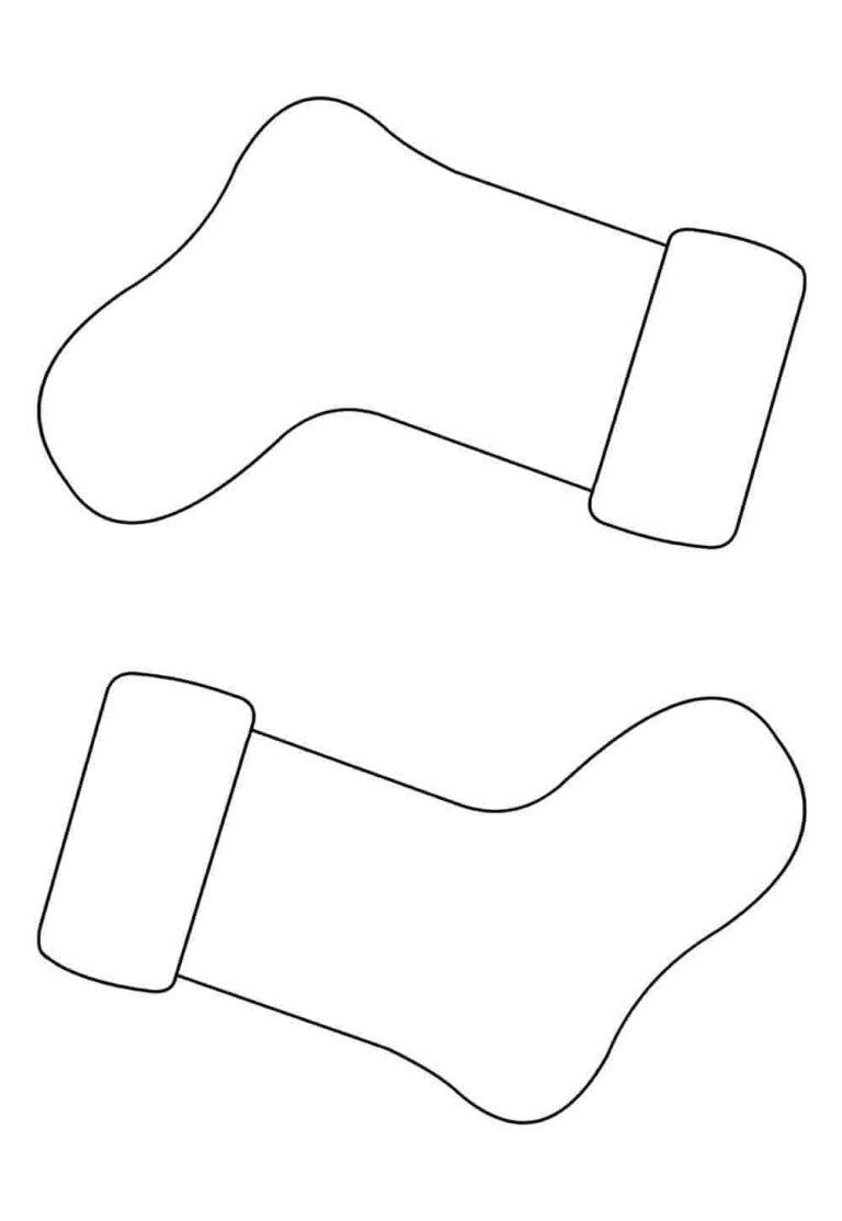 Moldes de Bota do Papai Noel para Imprimir - Bora Colorir