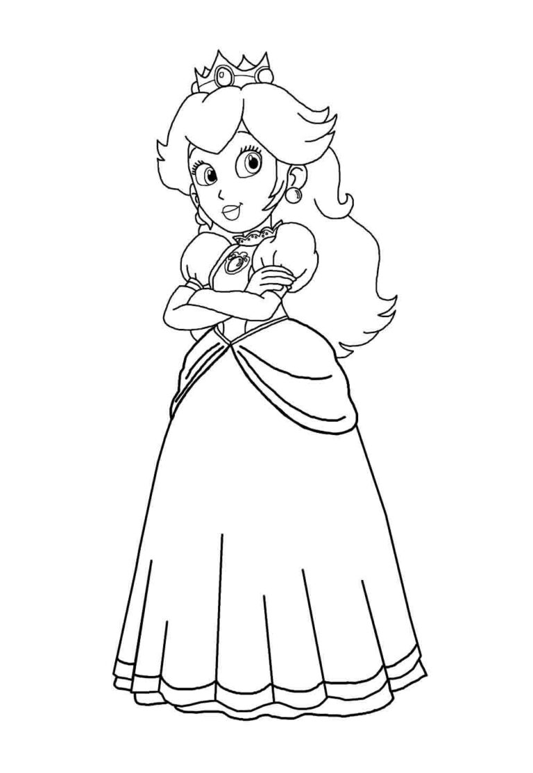 Desenhos da Princesa Peach para colorir - Bora Colorir