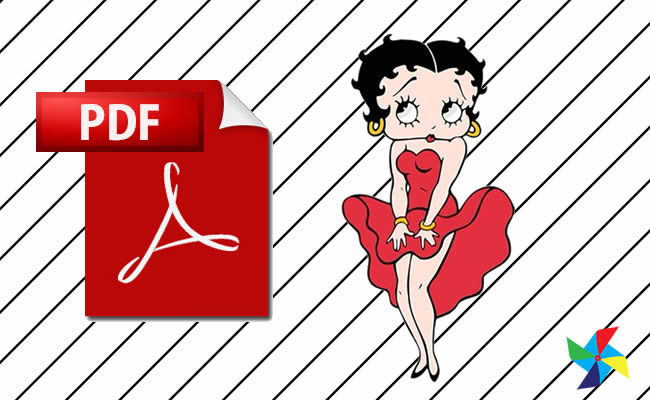 Desenhos da Betty Boop para colorir em PDF