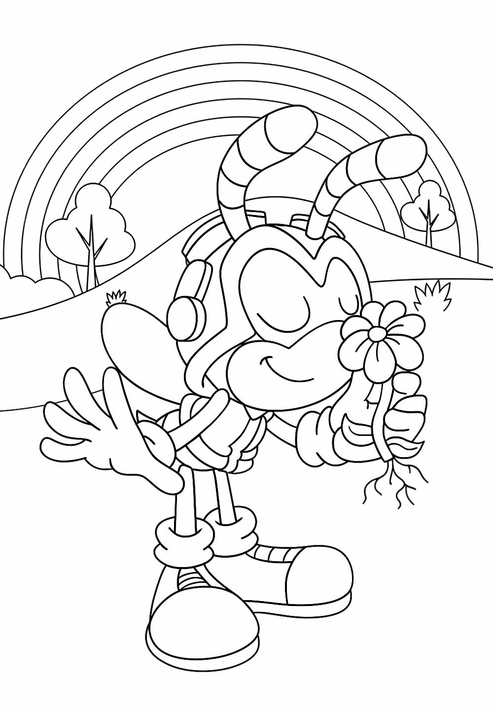 Desenho da Charmy Bee para pintar