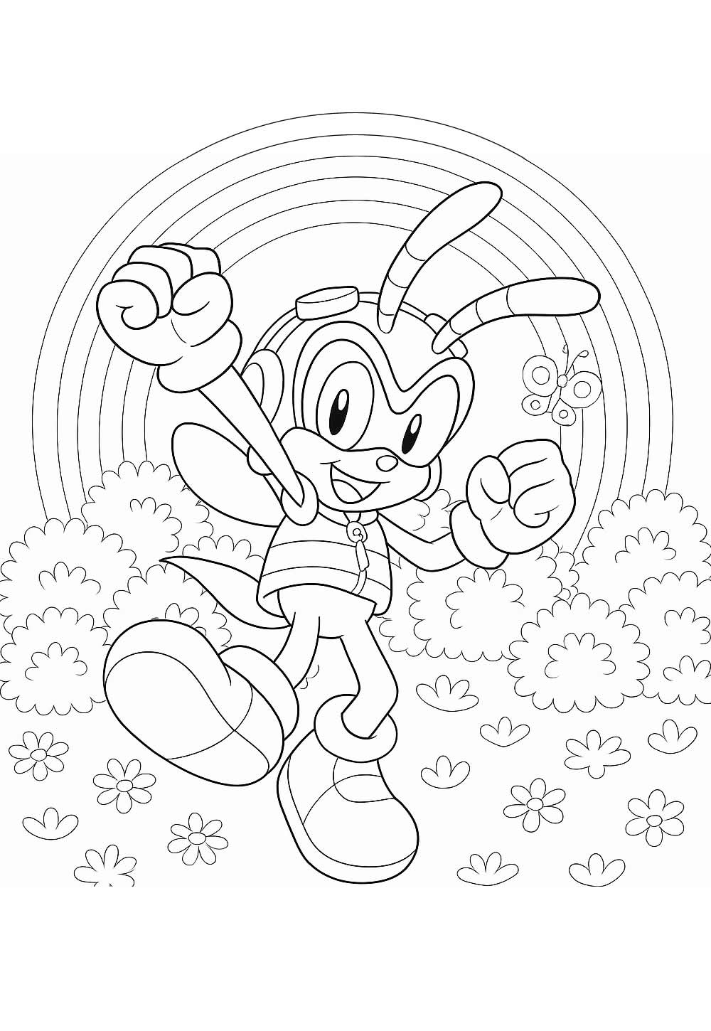 Charmy Bee para colorir e pintar
