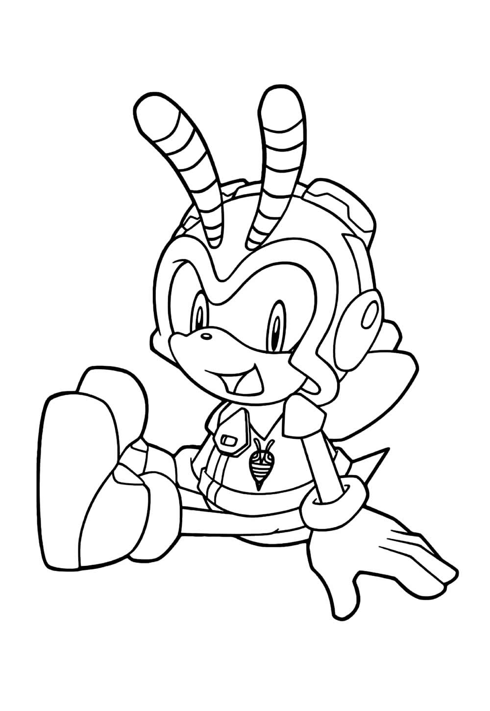 Charmy Bee para imprimir e pintar