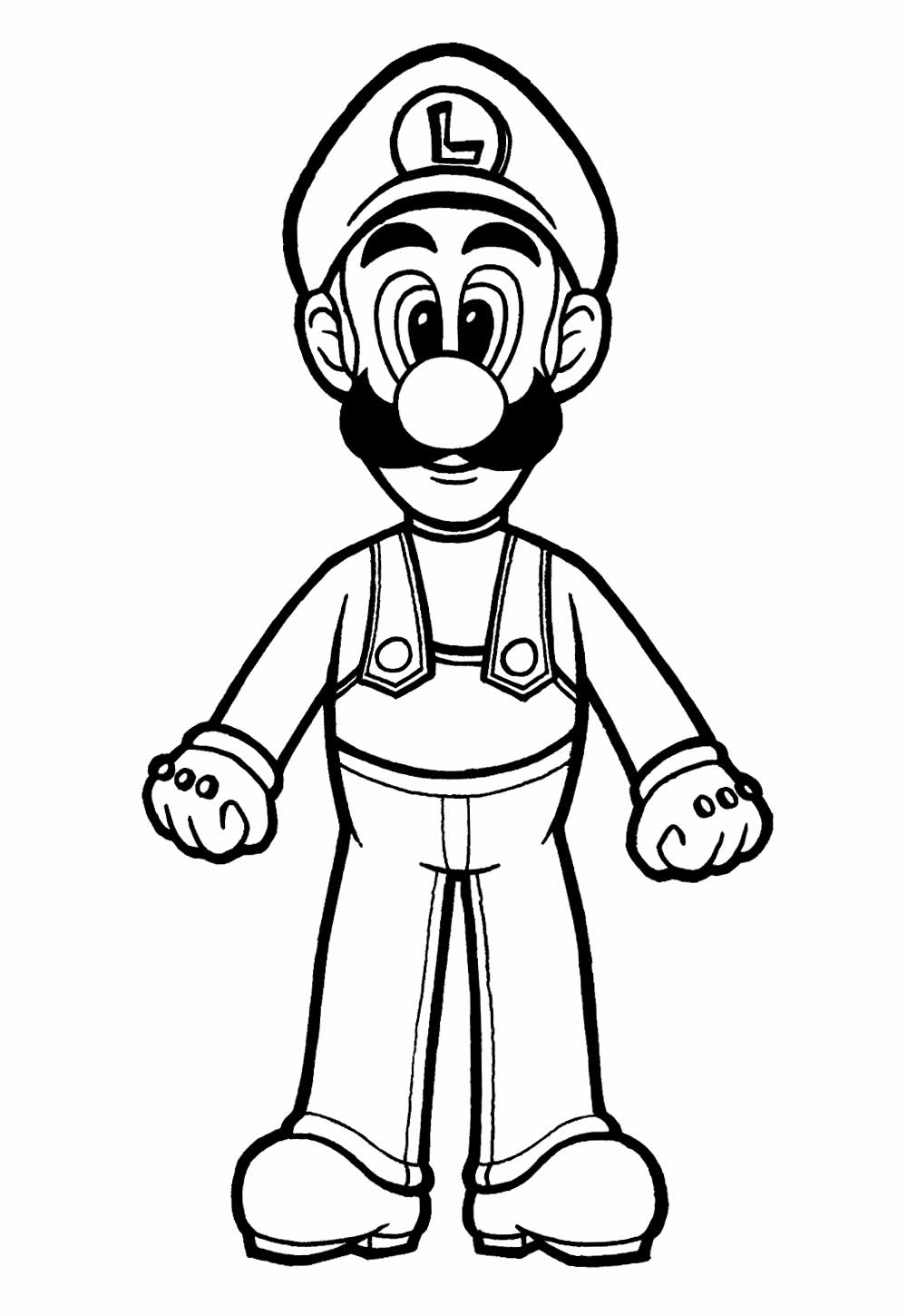 Desenho de Luigi para colorir