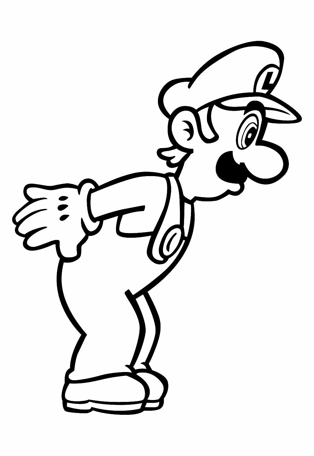Desenho de Luigi para pintar